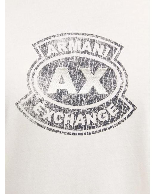 ARMANI EXCHANGE Blue Logo-Print Short-Sleeve T-Shirt for men