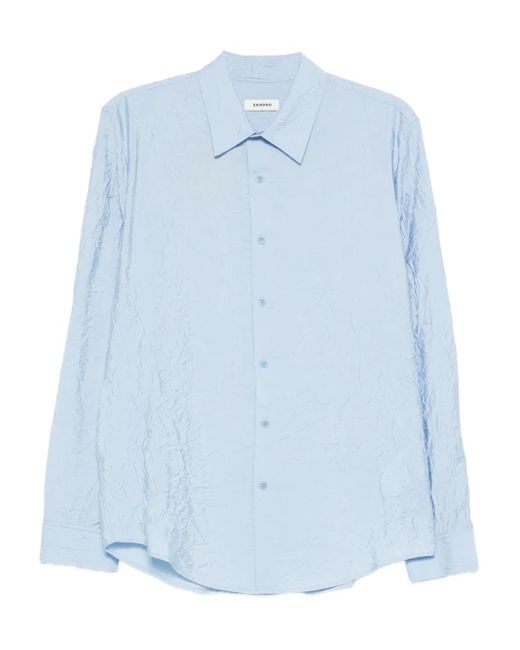 メンズ Sandro ロングスリーブ シャツ Blue