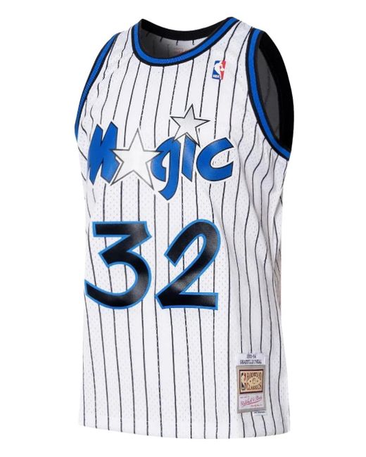 Jersey Magic a rayas diplomáticas Mitchell & Ness de hombre de color Blue