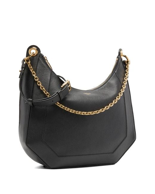 Lancel Black Croisette Chain-Strap Shoulder Bag