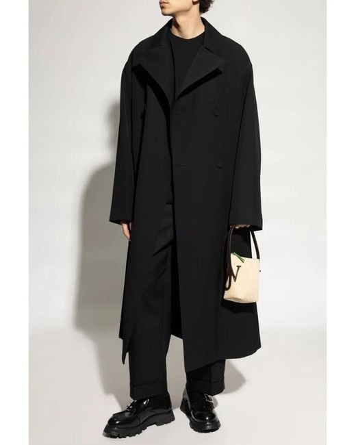 Jil Sander Black Wool Coat for men