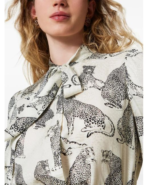 Twinset Natural Patterned-Jacquard Shirt