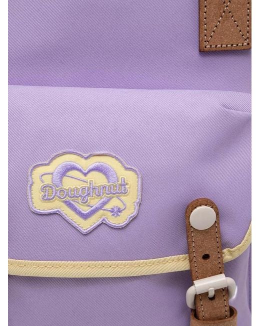 Doughnut Purple Macaroon Kaleido Logo-Patch Buckle-Fastening Backpack