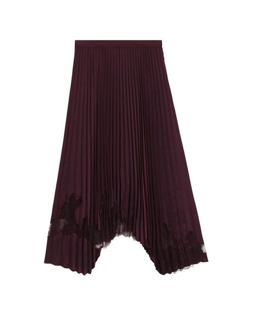 Boss Purple Pleated Midi Skirt