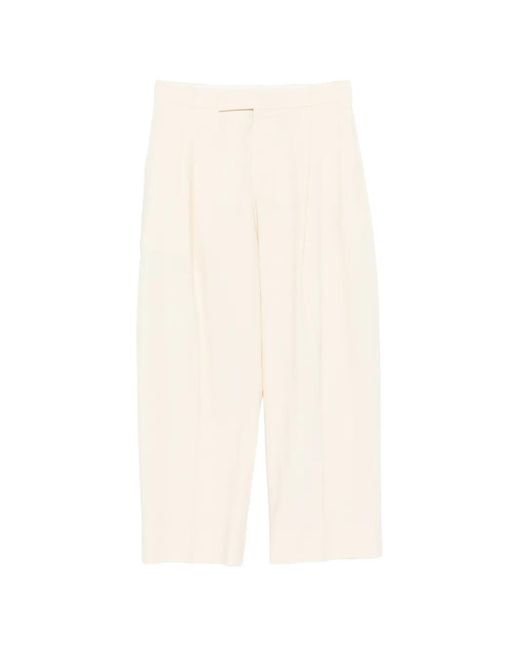 Studio Nicholson White Pantalon À Design Plissé for men