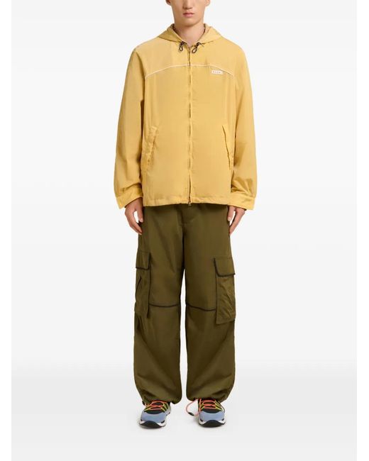 Marni Yellow Drawstring-Hooded Jacket for men