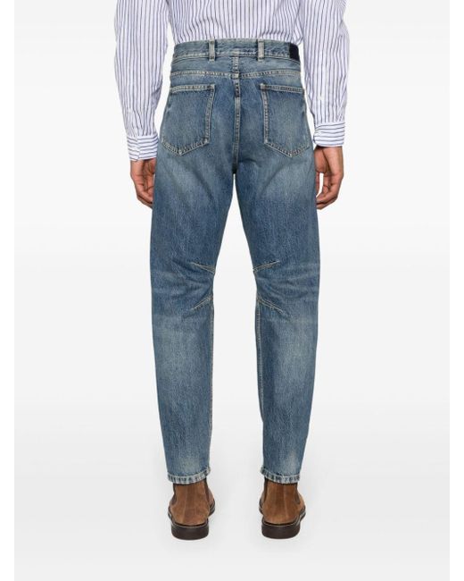 Eleventy Blue Mid-rise Cotton Jeans for men