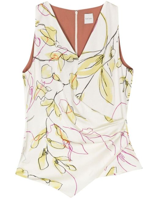 Paul Smith White Floral-print Top
