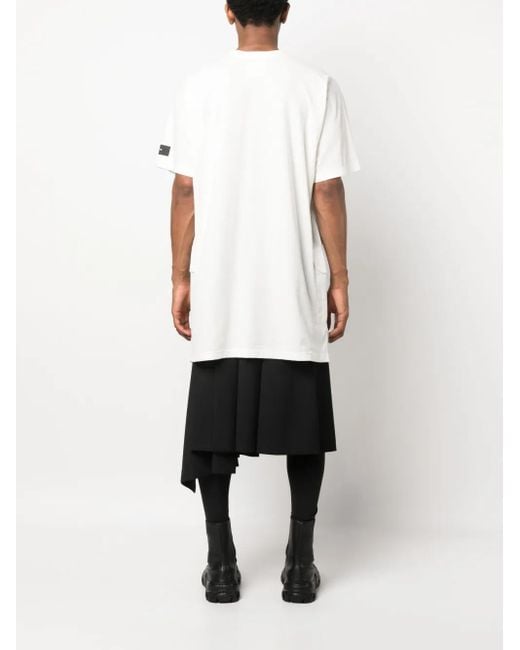 Y-3 White Logo-Patch Short-Sleeve T-Shirt for men