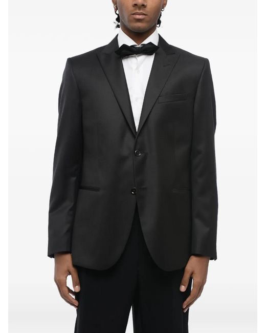 Corneliani Black Single-Breasted Suit Jacket for men