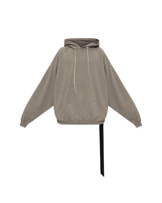 Rick Owens Natural Hun Drawstring Hoodie for men