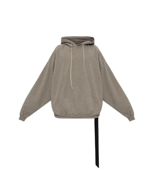 Rick Owens Natural Hun Drawstring Hoodie for men