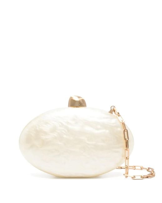 Cult Gaia Natural Eviana Clutch Bag