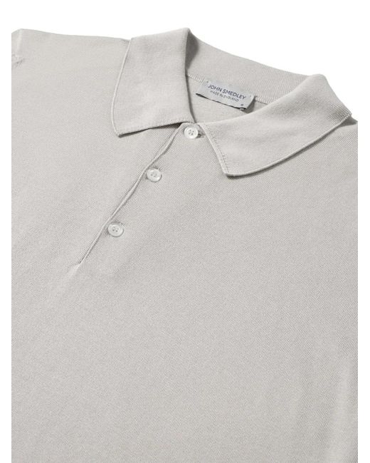 Fortela White Finchley Cotton-Knit Polo Shirt for men