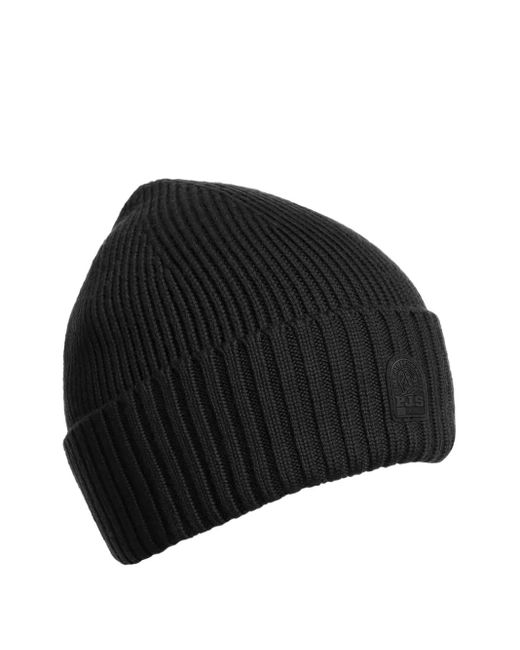 Parajumpers Black Ribbed-Knit Beanie