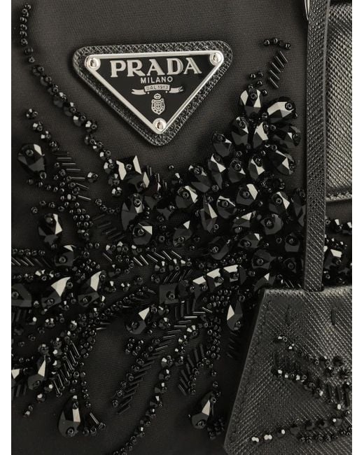 Prada ビジュートリム ミニバッグ Black