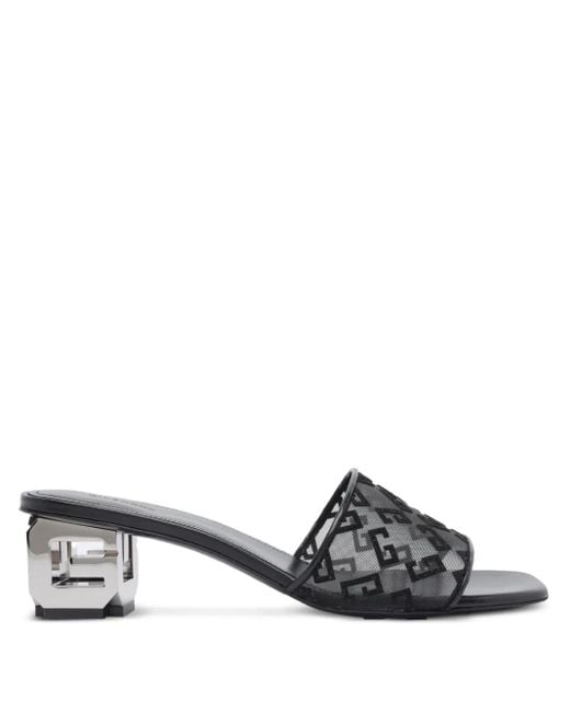 Givenchy White 45Mm 4G-Net G-Cube Sandals
