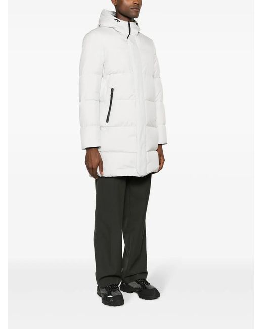Herno White Feather Down Parka Coat for men
