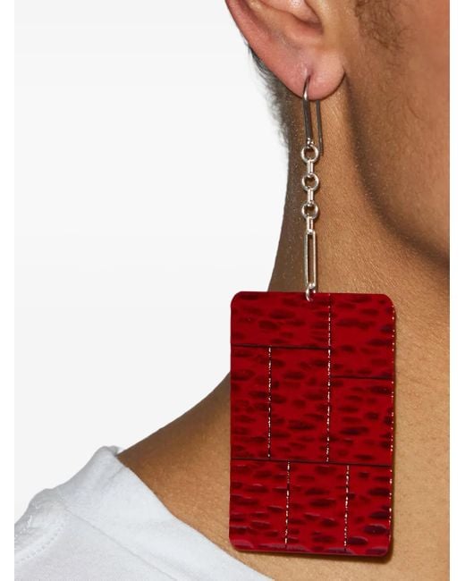 Isabel Marant Red Blacke Ohrringe Mit Muster