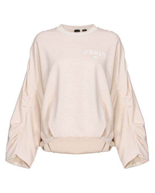 Pinko Sweater Met Logoprint in het Natural