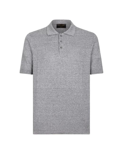 Gran Sasso Gray Short-Sleeve Polo Shirt for men