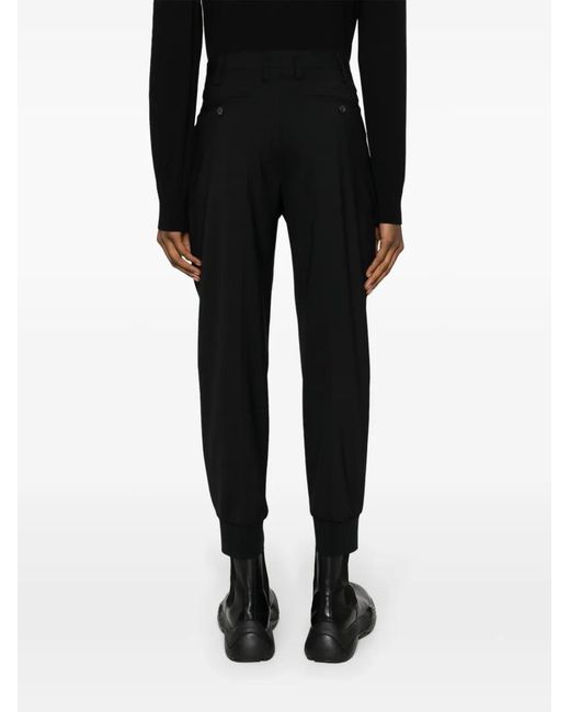 Neil Barrett Black Mid-Rise Tapered Trousers for men