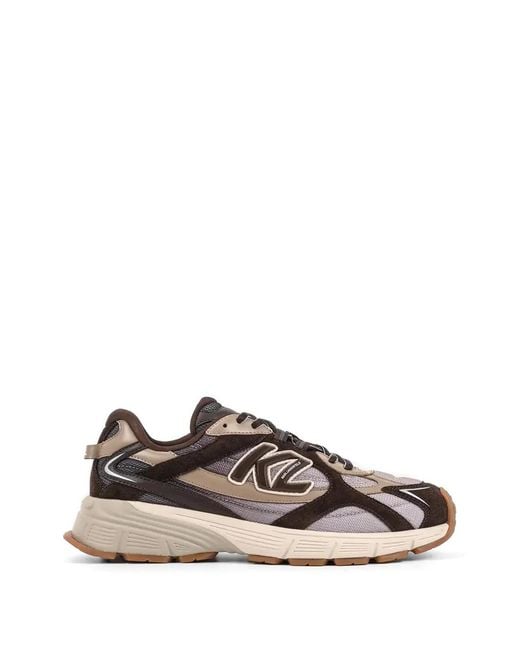 Karl Lagerfeld Brown Side-Logo Sneakers for men