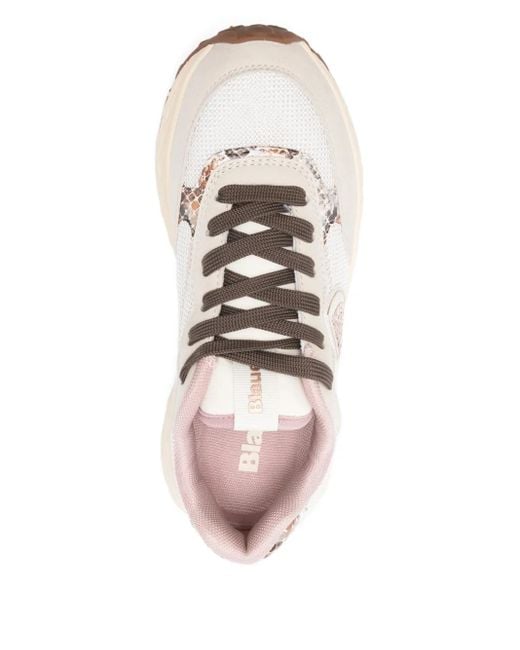 Blauer White Lynn 01 Sneakers mit Einsätzen