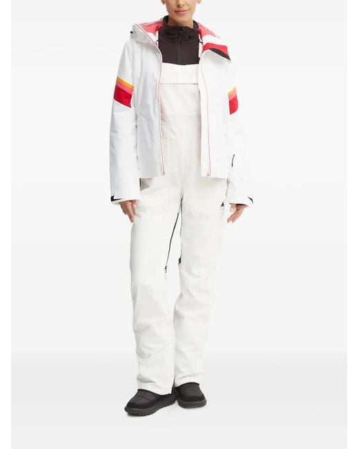 Rossignol White Strawpile Hooded Ski Jacket