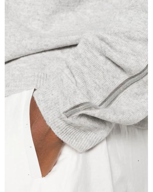 Fabiana Filippi White V-Neck Cardigan