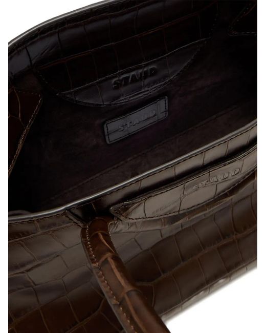 Staud Brown Maude Logo-Detail Shoulder Bag