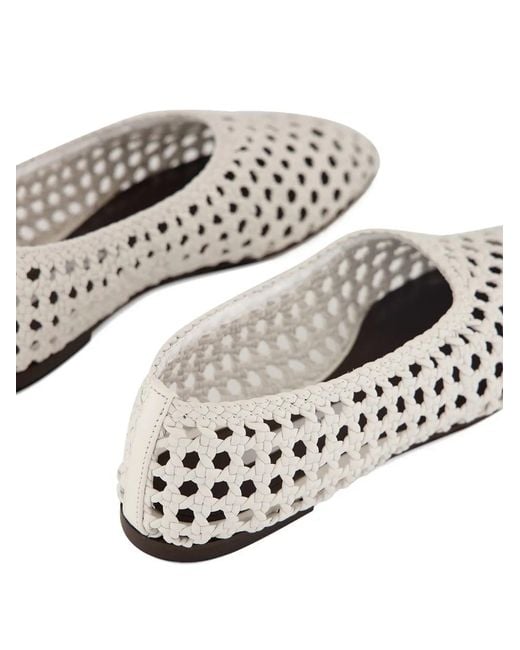 Emme Parsons White High Throat Ballet Flats
