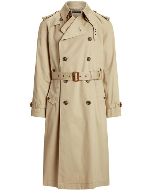 Polo Ralph Lauren Natural Double-breasted Belted Trench Coat for men