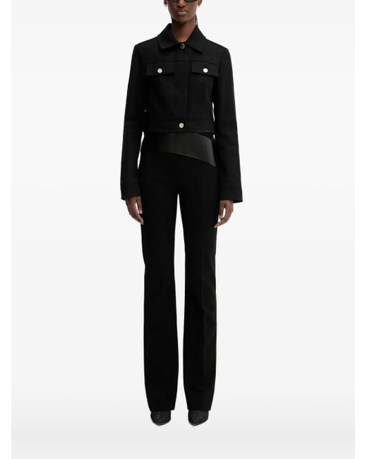 Sportmax Black Cropped Buttoned Jacket