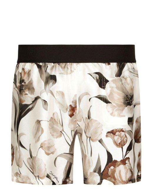 Shorts a fiori di Dolce & Gabbana in Black da Uomo