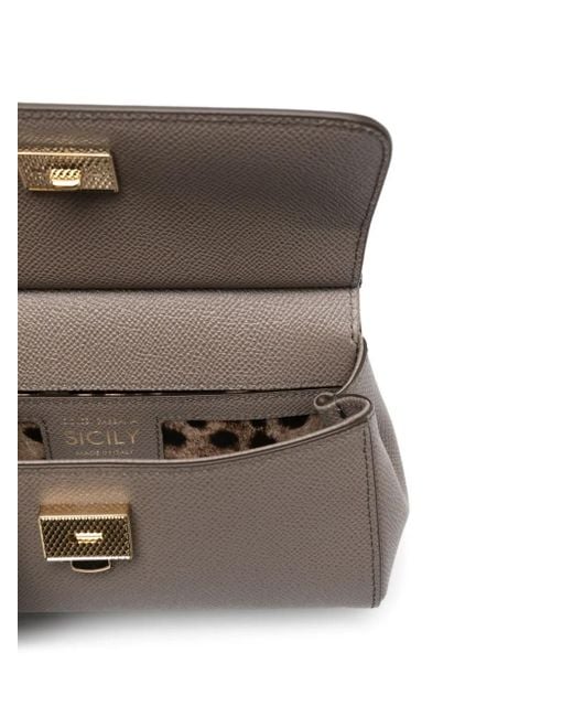 Dolce & Gabbana Gray Compact Sicily Tote Bag