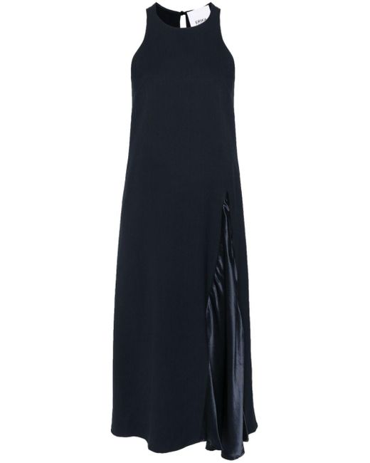 Erika Cavallini Semi Couture Blue Cady-texture Midi Dress