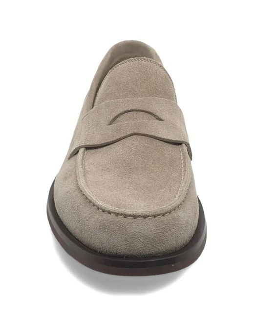 Neil Barrett Gray College Penny Suede Loafers for men