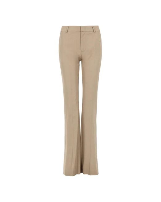 PT Torino Natural Pressed-Crease Flared Trousers