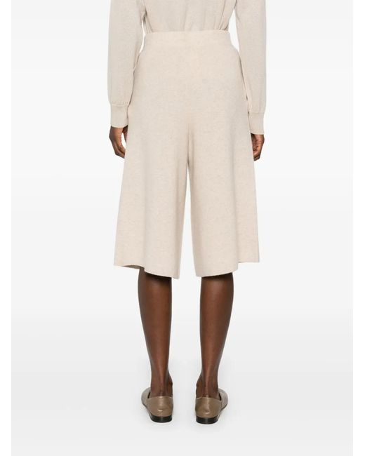 Max Mara Gebreide Shorts in het Natural