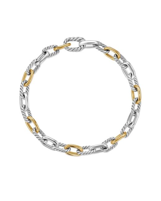 David Yurman Metallic 18Kt And Sterling Dy Madison Chain Bracelet (5.5Mm)