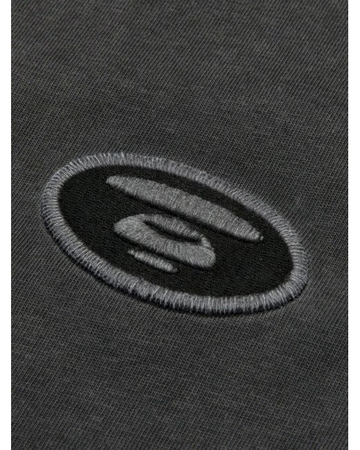 T-Shirt Con Design A Inserti di Aape By A Bathing Ape in Black da Uomo