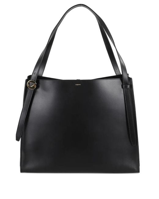 Coperni Black Leather 'Belt' Tote Bag