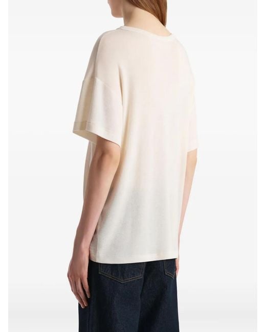 Khaite White Maeve Short-Sleeve T-Shirt