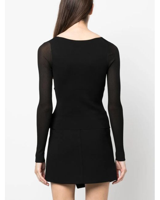 Jonathan Simkhai Ribgebreide Top in het Black