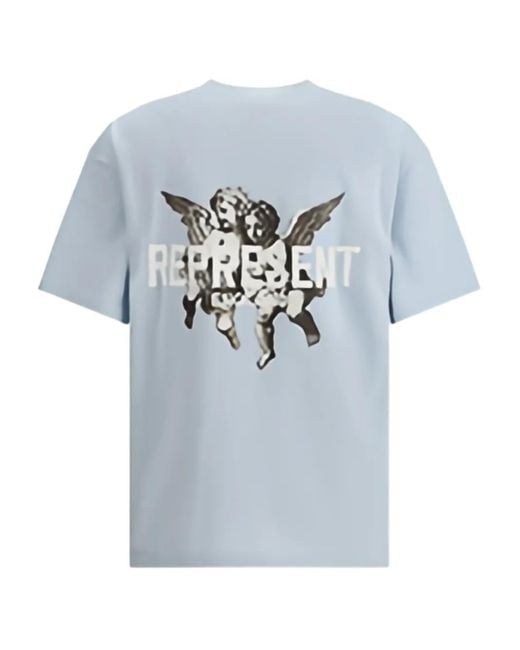 Represent Blue Legacy Cherubs Print T-Shirt for men