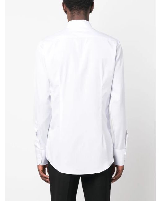 DSquared² White Logo-Print Cotton Shirt for men