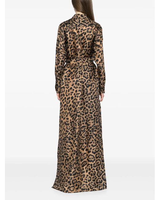 Tom Ford Natural Leopard-Print Dress