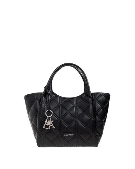 Emporio Armani Black Gesteppte Handtasche