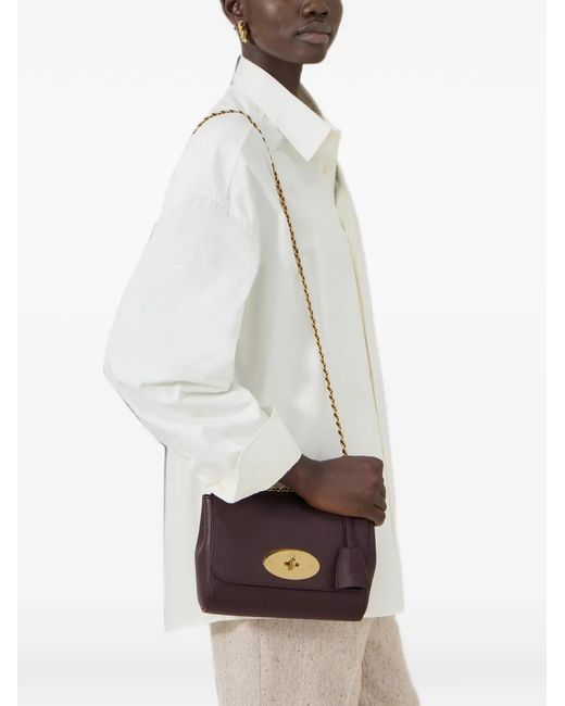 Mulberry White Lily Grained Leather Shoulder Bag